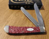 Case Cutlery Stockman Ruby Stardust Pocket Knife - 3.88 Inch Closed, 3 Blades, Kirinite Handle